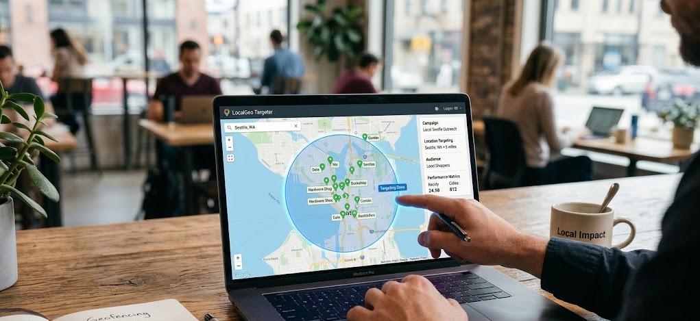 Hyperlocal marketing targeting area map